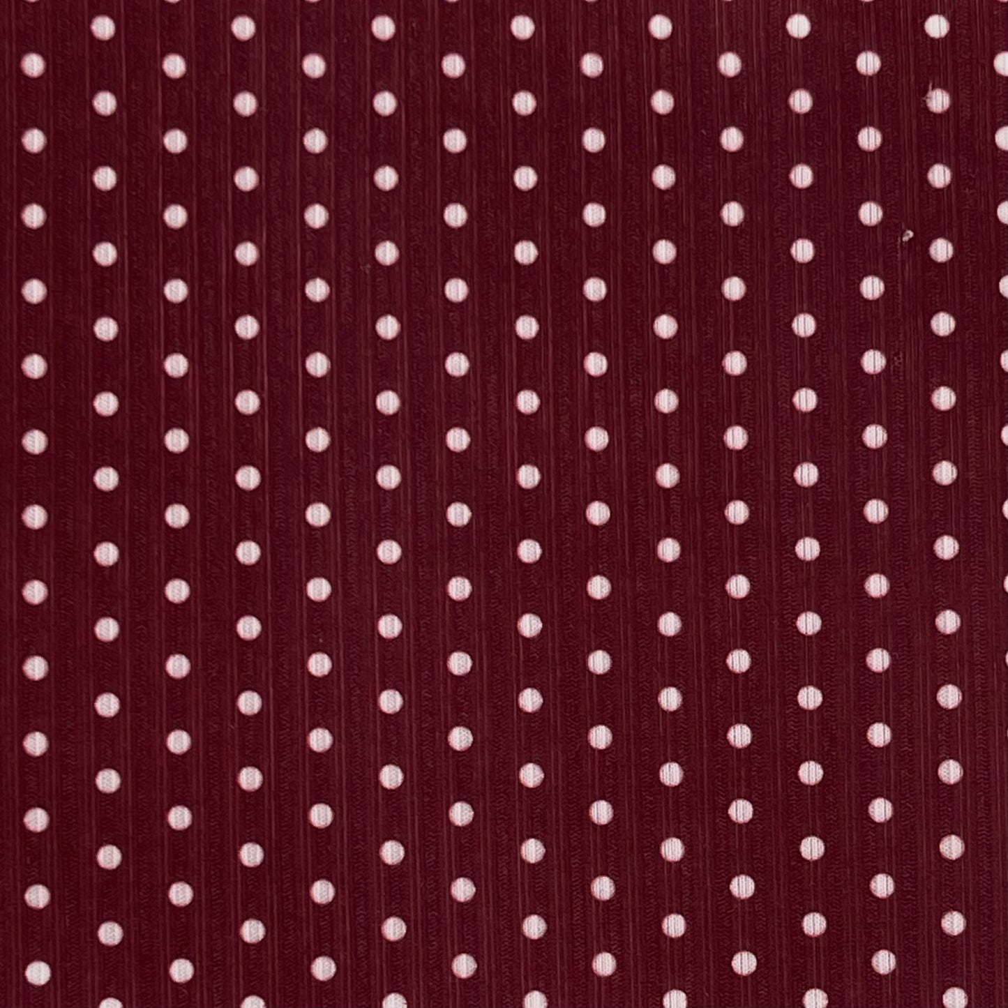 Polka Dots in Deep Red on Rib Knit, Sold by the Half Yard