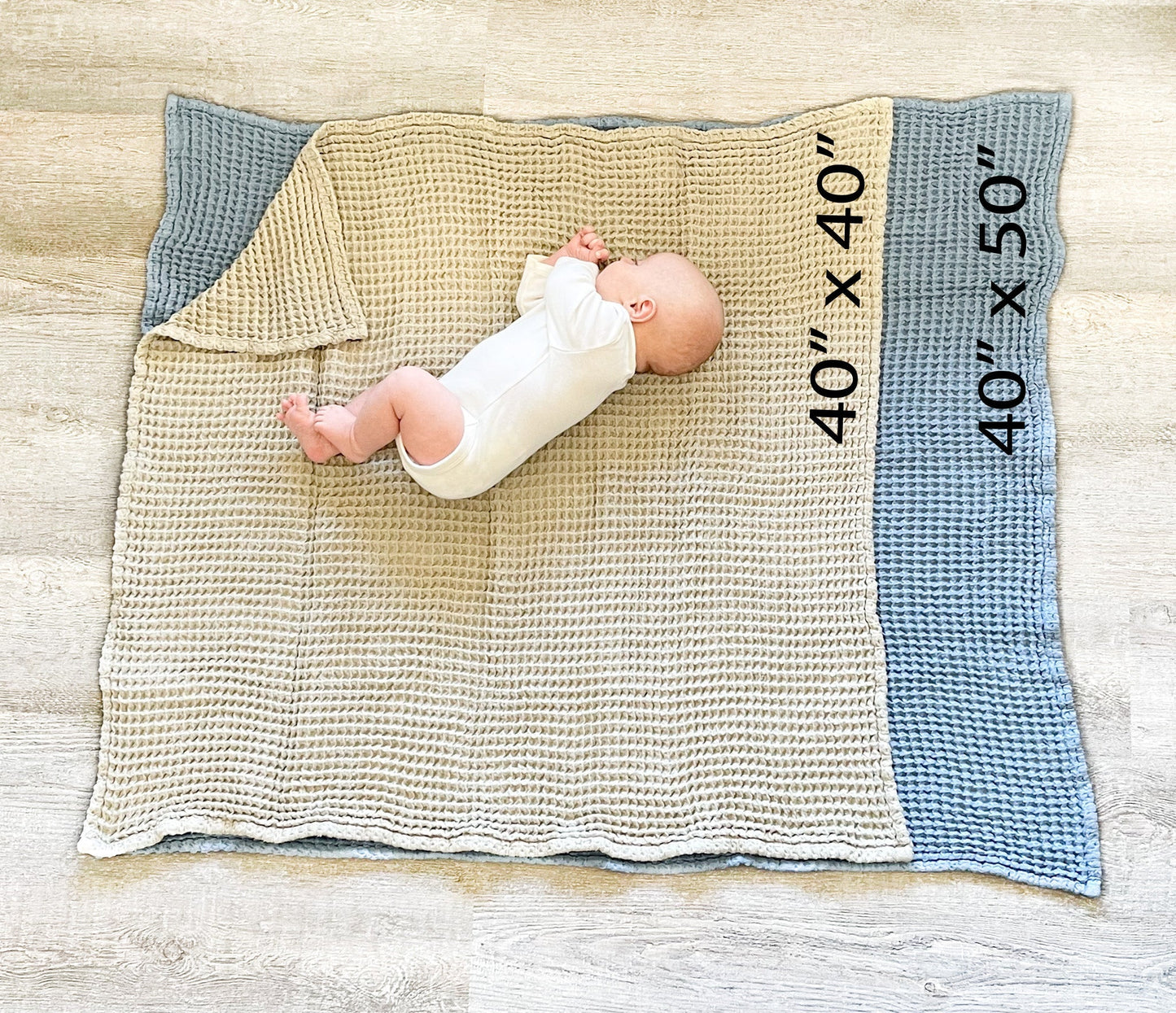 Waffle Blanket in Safari Grey