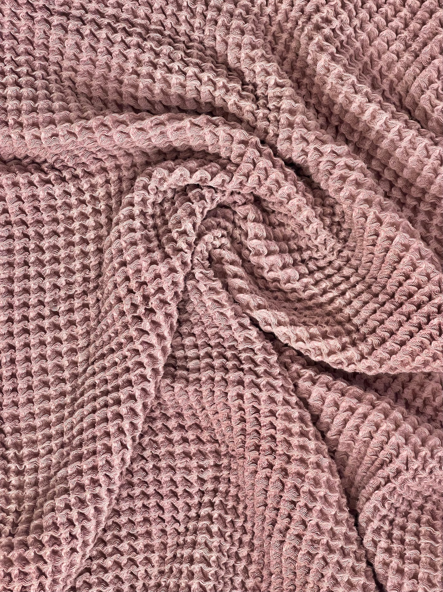 Waffle Blanket in Mauve
