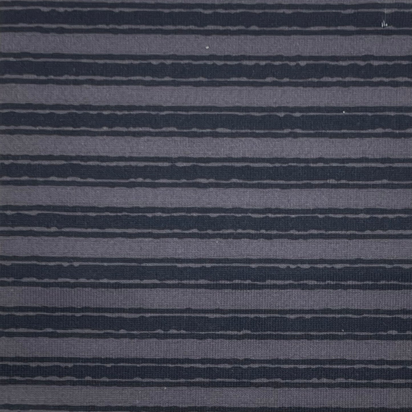 Nautical Stripes in Navy on Imitation Cotton Jersey Knit, Sold by the Half Yard