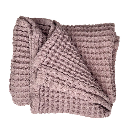 Waffle Blanket in Mauve