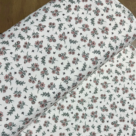 Chloe Floral on Eureka Jersey Knit, Sold by the Half Yard