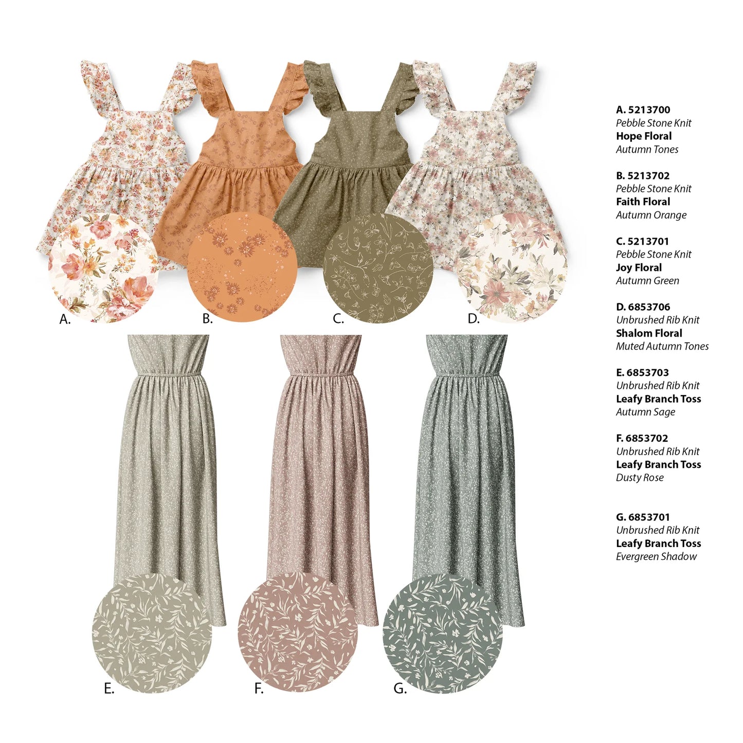 Shalom Floral on Unbrushed Rib Knit, Sold by the Half Yard