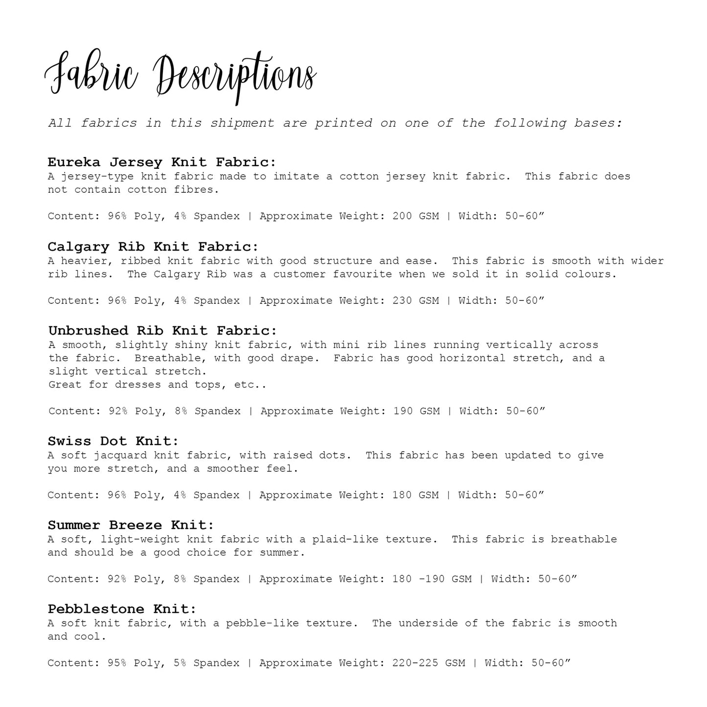 Medallion Toss in Blue on Unbrushed Rib Knit, Sold by the Half Yard