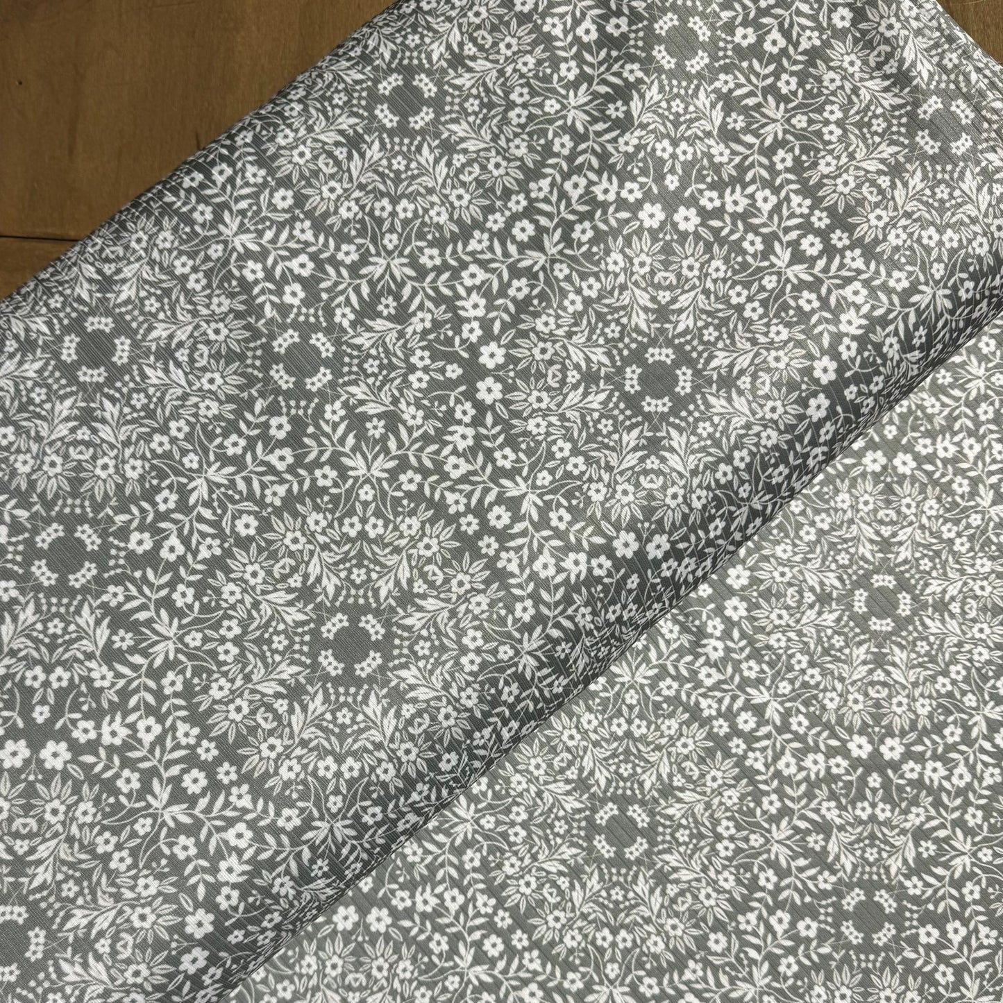 Medallion Toss in Green on Unbrushed Rib Knit, Sold by the Half Yard