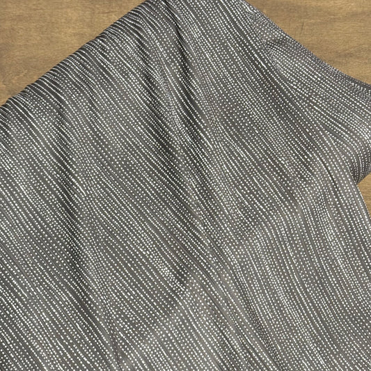 Rain Stripes in Olive on Unbrushed Rib Knit, Sold by the Half Yard