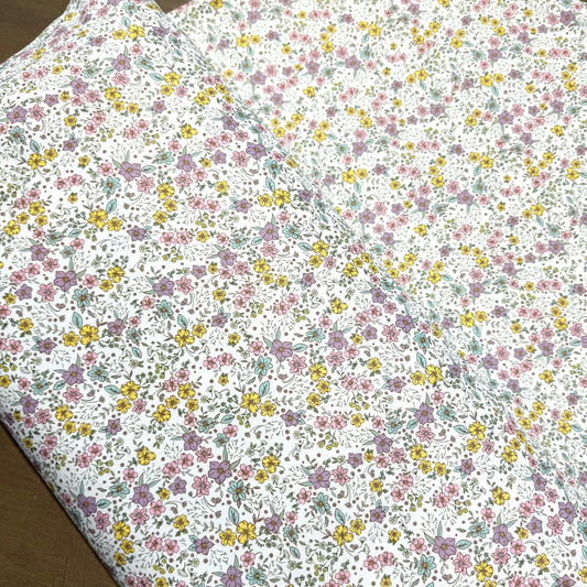 Livia Floral on Eureka Jersey Knit, Sold by the Half Yard