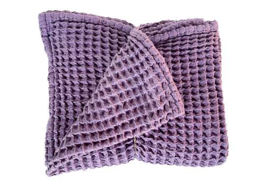 Waffle Blanket in Dusty Purple