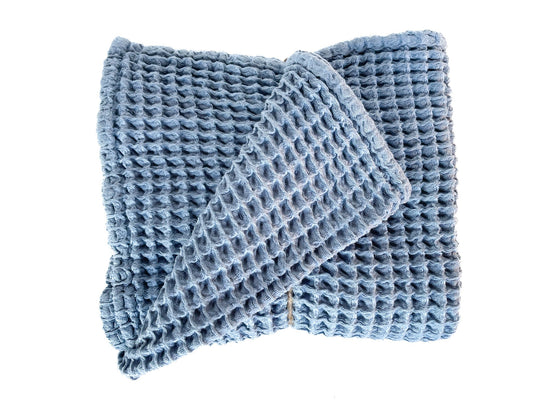 Waffle Blanket in Light Blue