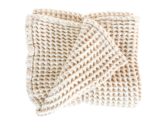 Waffle Blanket in Cream