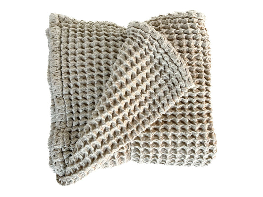 Waffle Blanket in Safari Grey