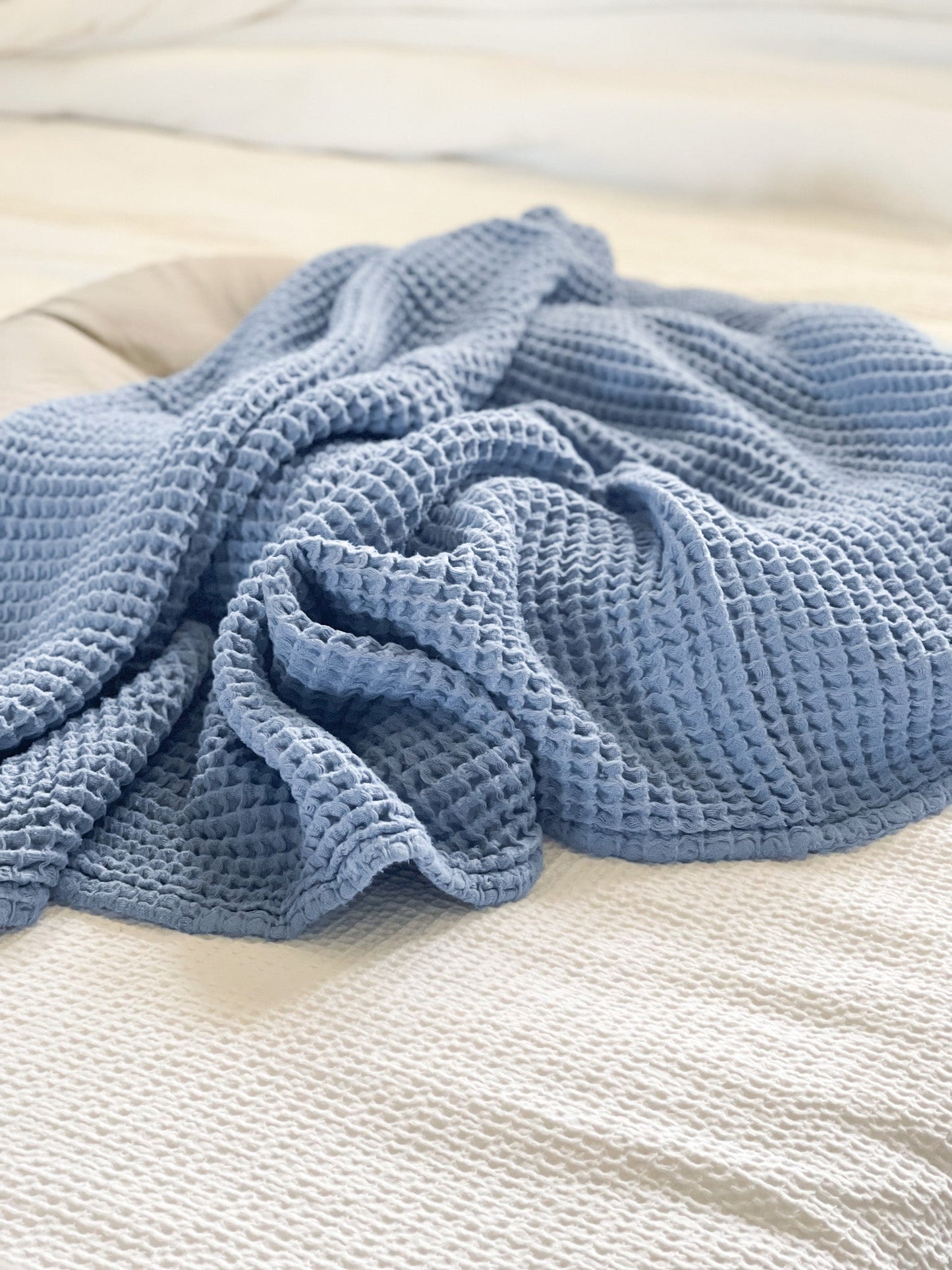Waffle Blanket in Dusty Purple